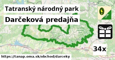 Darčeková predajňa, Tatranský národný park