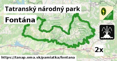 Fontána, Tatranský národný park