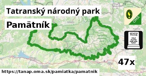 Pamätník, Tatranský národný park