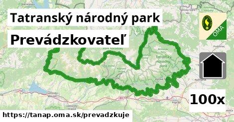 prevádzkovateľ v Tatranský národný park