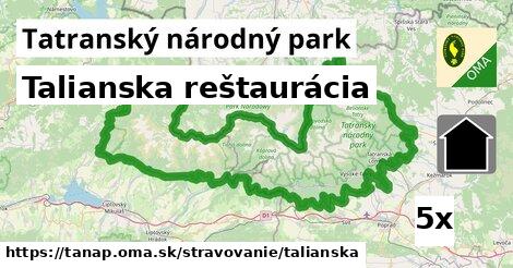 Talianska reštaurácia, Tatranský národný park