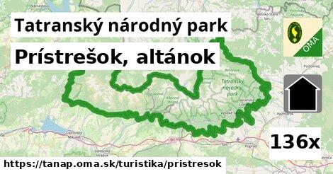 Prístrešok, altánok, Tatranský národný park