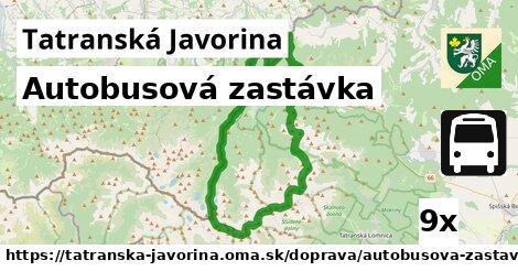 Autobusová zastávka, Tatranská Javorina