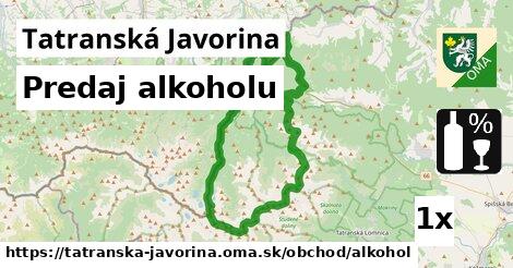 Predaj alkoholu, Tatranská Javorina