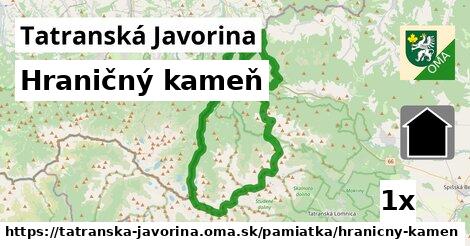 Hraničný kameň, Tatranská Javorina