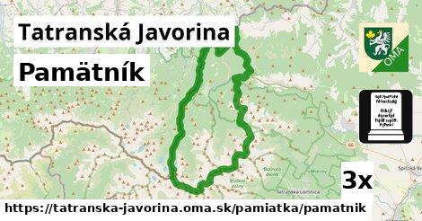 Pamätník, Tatranská Javorina