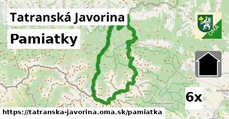 pamiatky v Tatranská Javorina