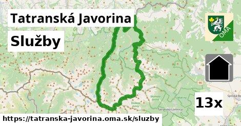 služby v Tatranská Javorina