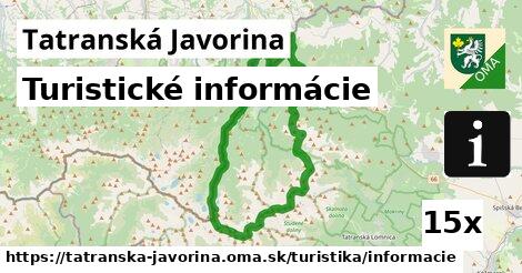 Turistické informácie, Tatranská Javorina