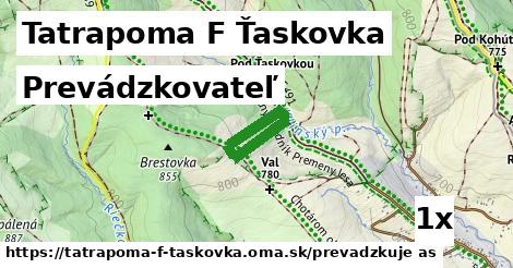 prevádzkovateľ v Tatrapoma F Ťaskovka