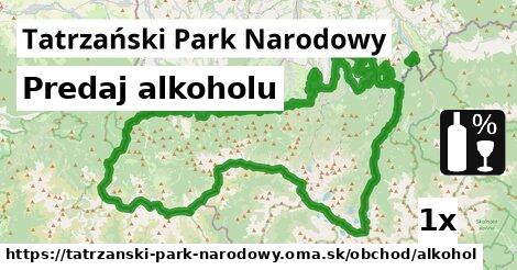 Predaj alkoholu, Tatrzański Park Narodowy