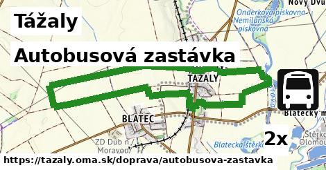 Autobusová zastávka, Tážaly
