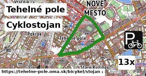 Cyklostojan, Tehelné pole