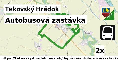 Autobusová zastávka, Tekovský Hrádok