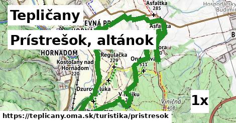 Prístrešok, altánok, Tepličany