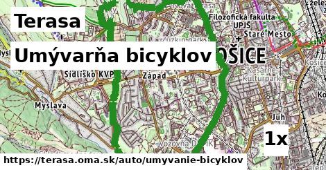 Umývarňa bicyklov, Terasa