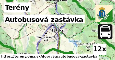 Autobusová zastávka, Terény