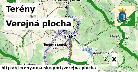 Verejná plocha, Terény