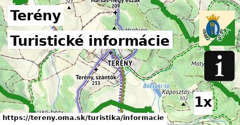 Turistické informácie, Terény
