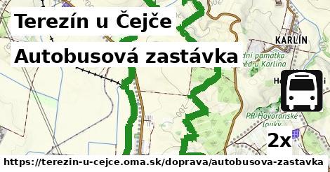 autobusová zastávka v Terezín u Čejče