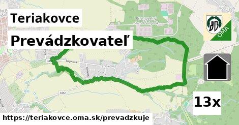 prevádzkovateľ v Teriakovce