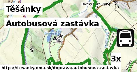 autobusová zastávka v Těšánky