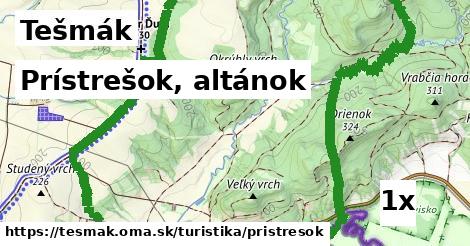 prístrešok, altánok v Tešmák