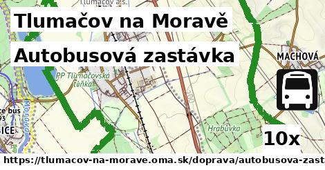 autobusová zastávka v Tlumačov na Moravě