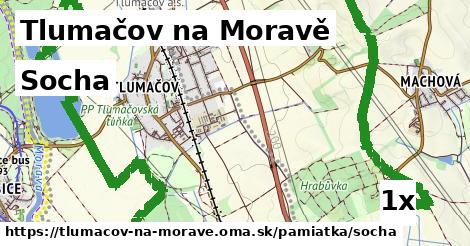 socha v Tlumačov na Moravě