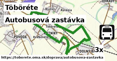 autobusová zastávka v Töböréte