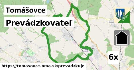 prevádzkovateľ v Tomášovce