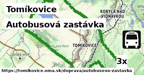 Autobusová zastávka, Tomíkovice