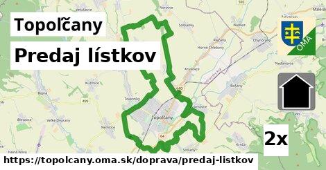 Predaj lístkov, Topoľčany