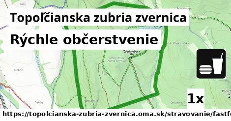 rýchle občerstvenie v Topoľčianska zubria zvernica