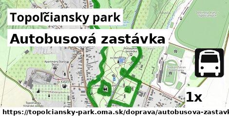 Autobusová zastávka, Topoľčiansky park