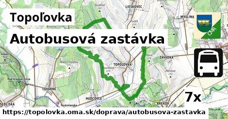 Autobusová zastávka, Topoľovka