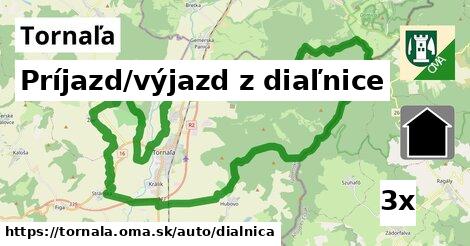 príjazd/výjazd z diaľnice v Tornaľa