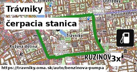 čerpacia stanica, Trávniky