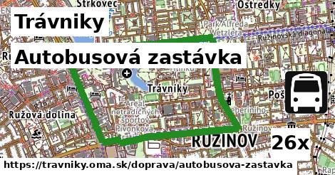 Autobusová zastávka, Trávniky