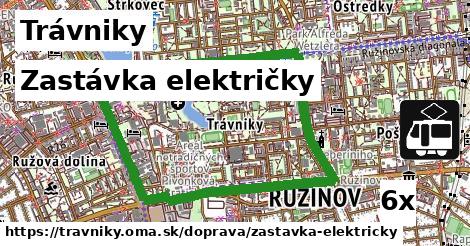 Zastávka električky, Trávniky