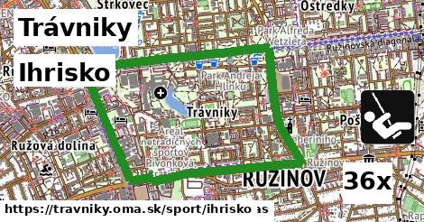 Ihrisko, Trávniky