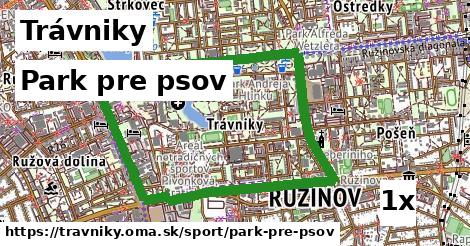 Park pre psov, Trávniky