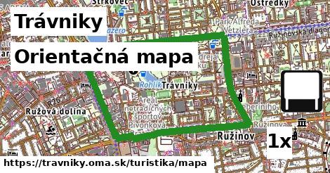 Orientačná mapa, Trávniky