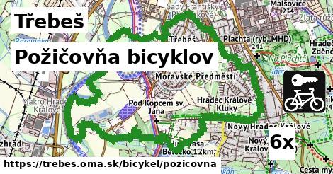 Požičovňa bicyklov, Třebeš