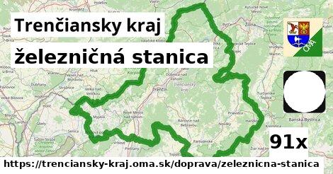 železničná stanica, Trenčiansky kraj