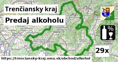 Predaj alkoholu, Trenčiansky kraj