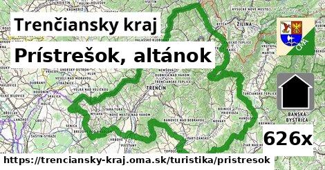 Prístrešok, altánok, Trenčiansky kraj