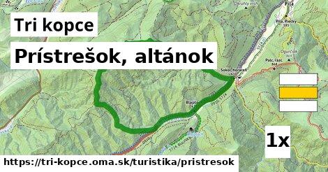 prístrešok, altánok v Tri kopce