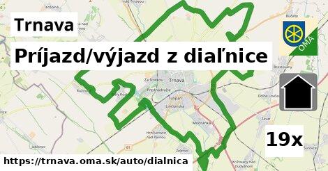 Príjazd/výjazd z diaľnice, Trnava