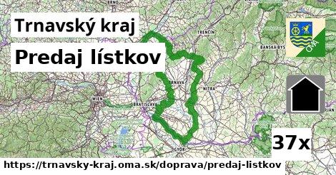 Predaj lístkov, Trnavský kraj